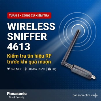 Wireless Sniffer 4613 — Công Cụ Kiểm Tra Tín Hiệu RF Không Thể Thiếu Cho Hệ Thống Báo Cháy Không Dây
